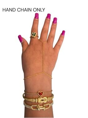 14k Gold plated Hand Chain Bracelet